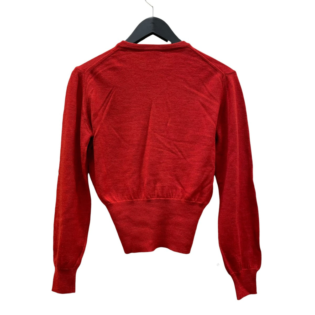 オーブ刺繍 WOOL VNECK KNITVネックニット