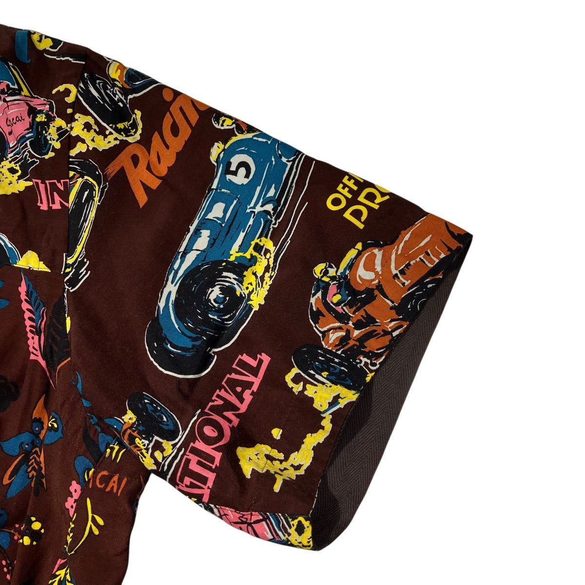 sacai 25SSCar Race Tropical Print Zip Shirt半袖シャツ25-03652M 古着・中古-4枚目のアイテム画像