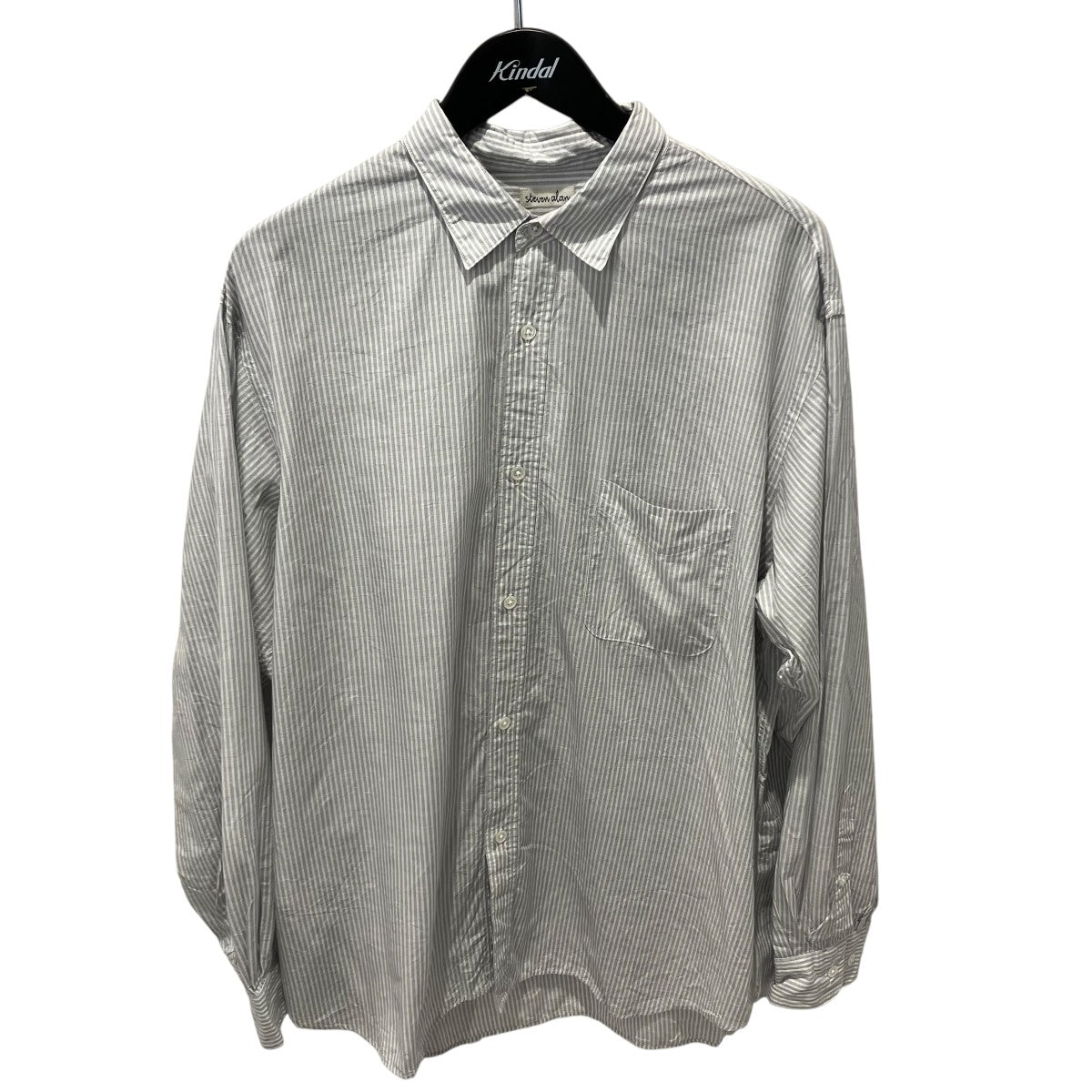 STEVEN ALAN TOP POPLIN REGULARストライプシャツ8111-149-0900 古着・中古-1枚目のアイテム画像