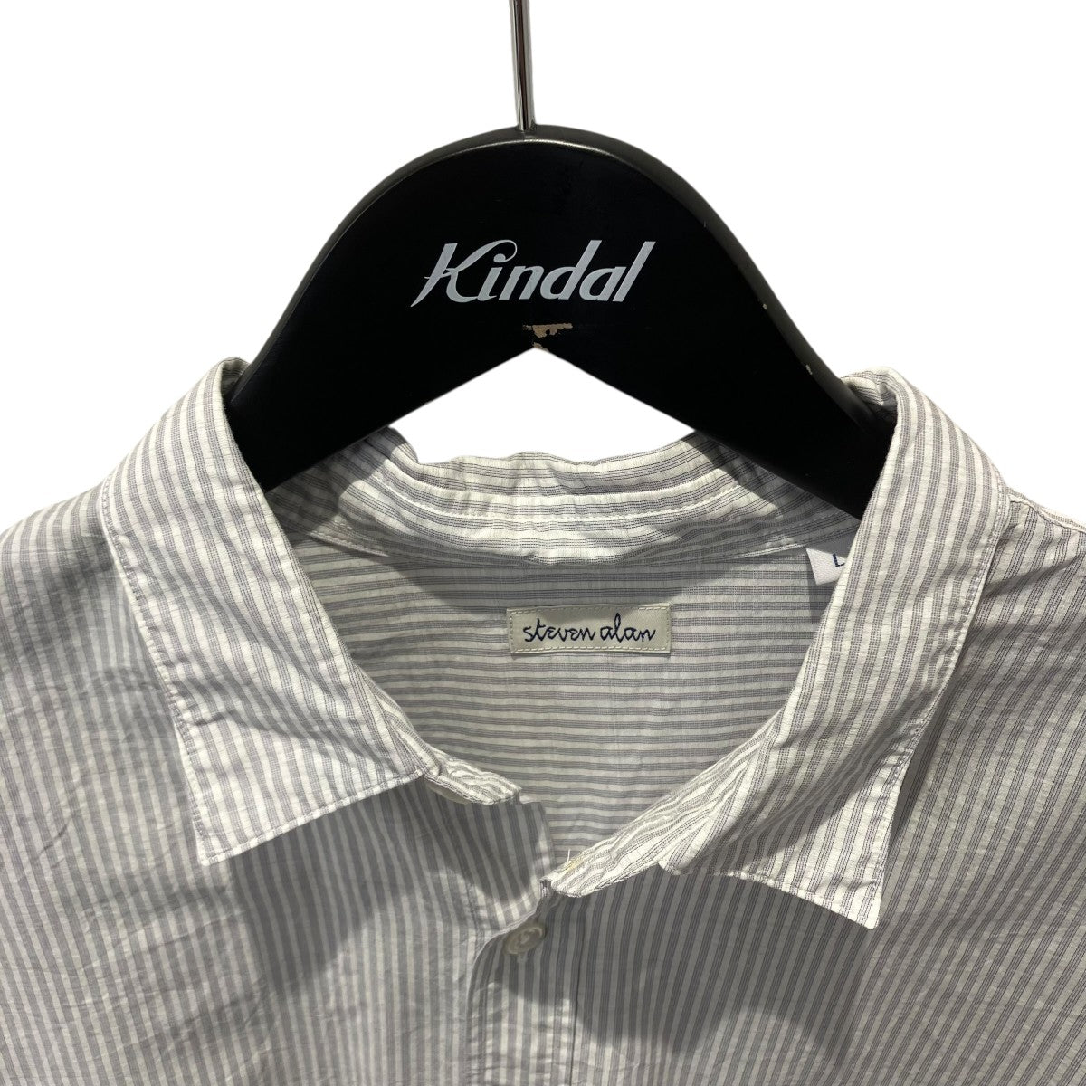 STEVEN ALAN TOP POPLIN REGULARストライプシャツ8111-149-0900 古着・中古-3枚目のアイテム画像