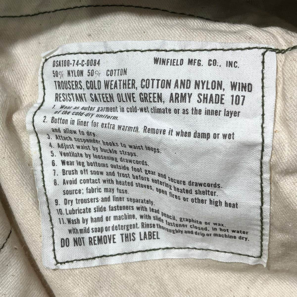 US ARMY 70sM-65ミリタリーフィールドパンツカーゴパンツ8415-782-2950 古着・中古-6枚目のアイテム画像