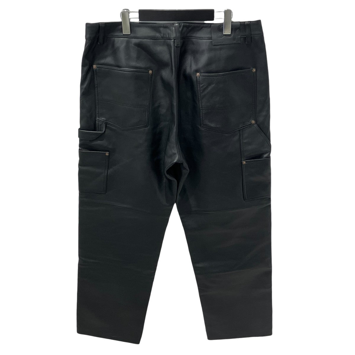 Leather Double Knee Painter Pant BlackレザーパンツSUP-FW23-084