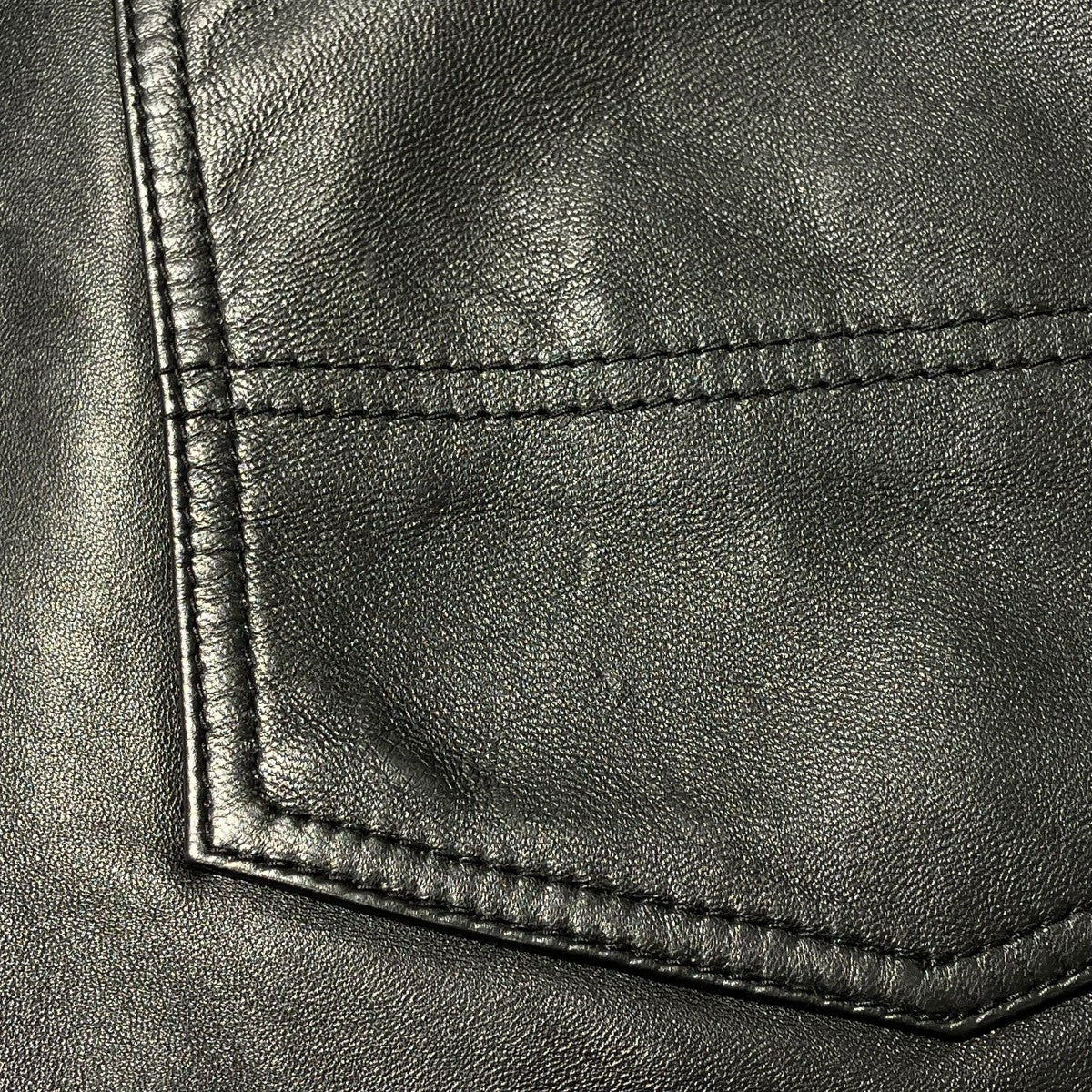 Leather Double Knee Painter Pant BlackレザーパンツSUP-FW23-084