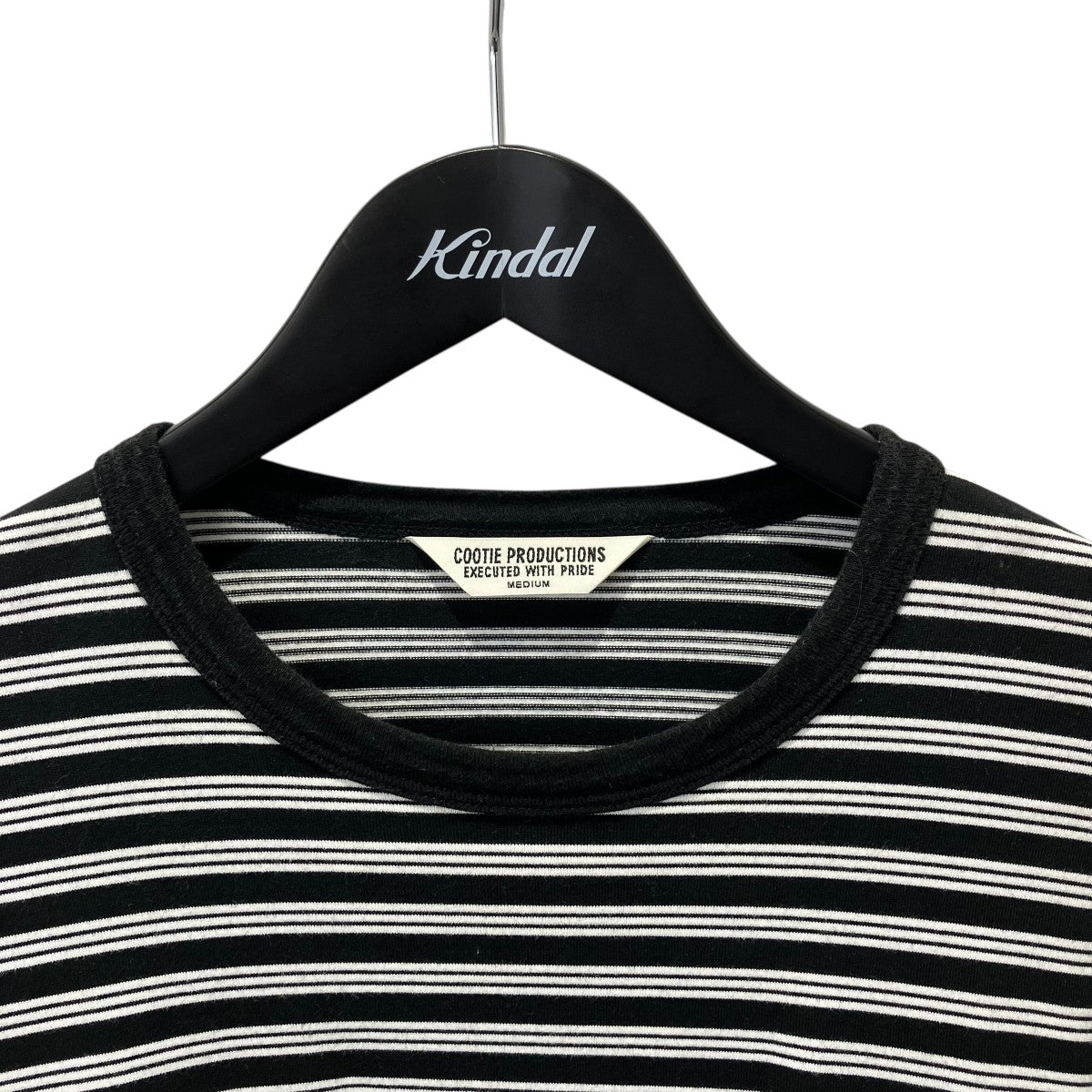 COOTIE BORDER L/S TEE Sサイズ　新品 COOTIE(クーティー) BORDER L／S TEE長袖Tシャツ ホワイトブラック