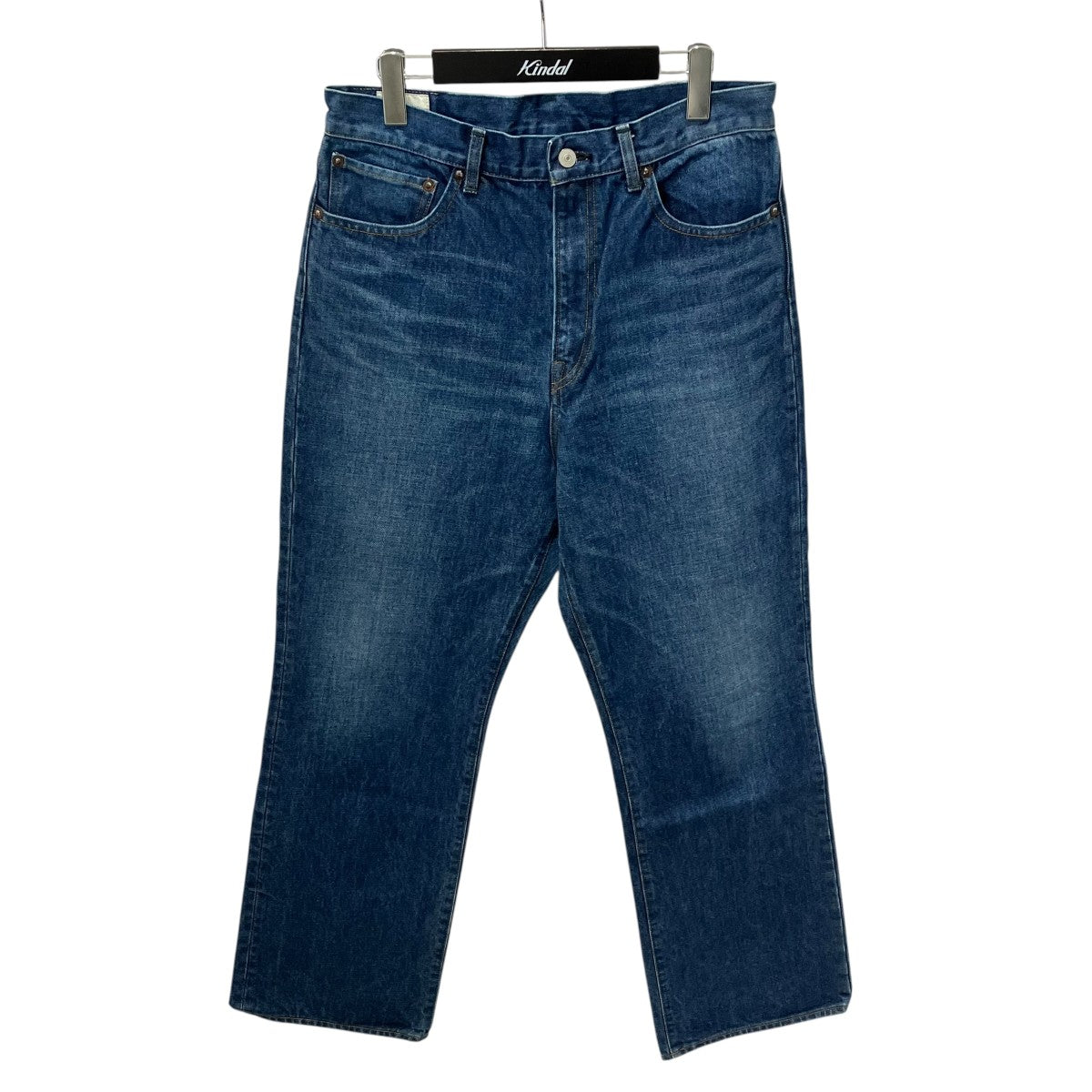 DENIM FLARE 5POCKETデニムパンツKAKI-J01B