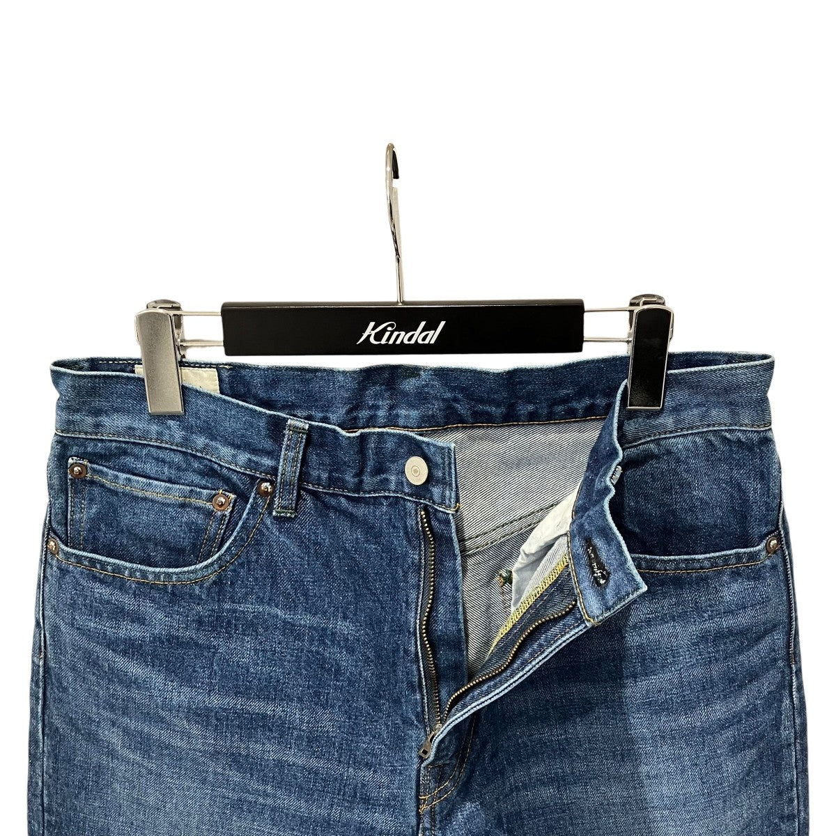 DENIM FLARE 5POCKETデニムパンツKAKI-J01B