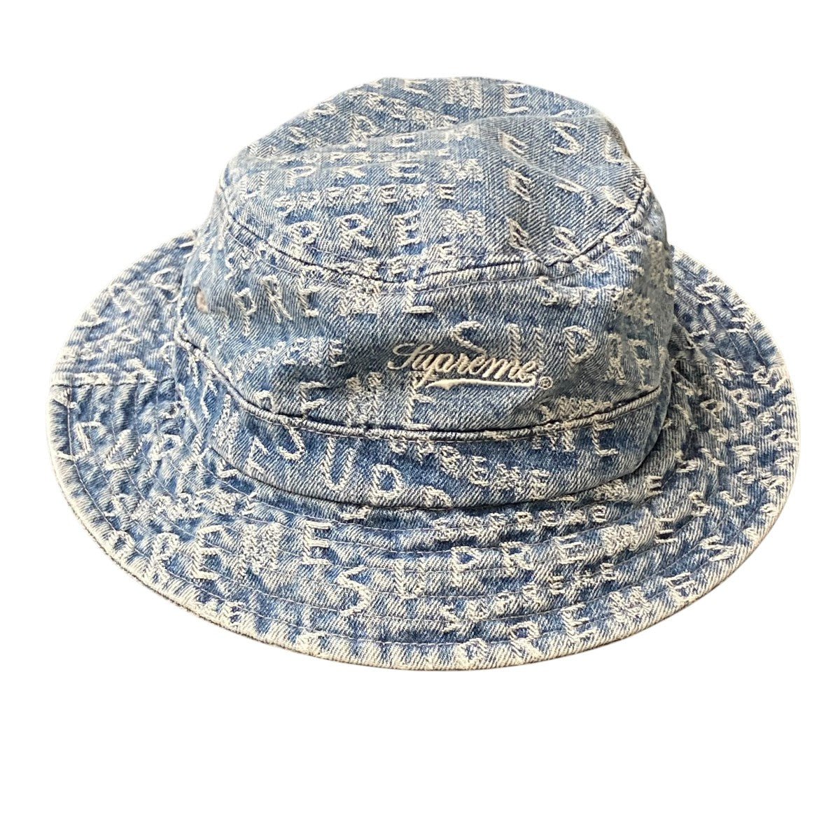 Supreme JACQUARD LOGOS DENIM CRUSHERバケットハット 古着・中古-1枚目のアイテム画像