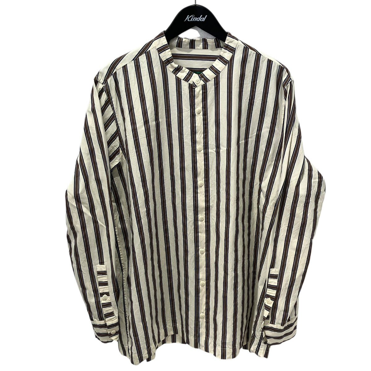 DENVER SHIRTストライプバンドカラーシャツ17HC221