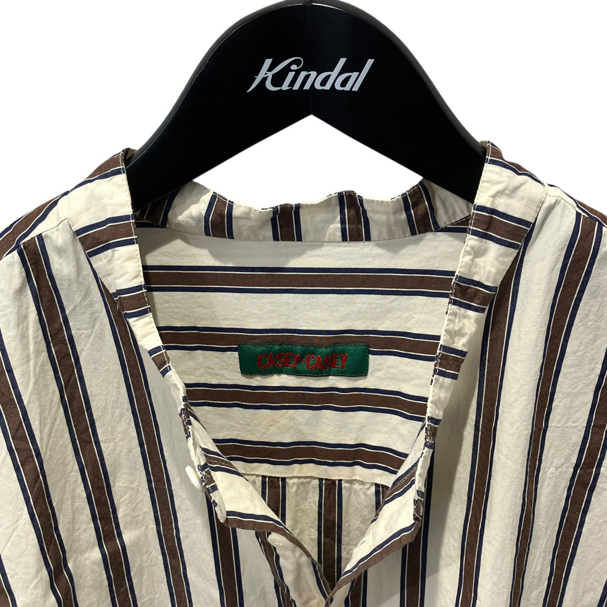 DENVER SHIRTストライプバンドカラーシャツ17HC221