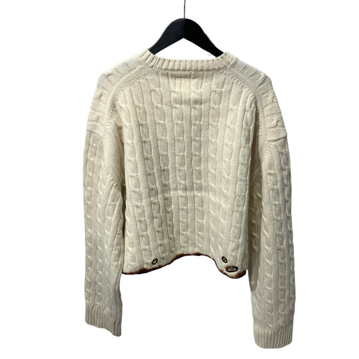doublet BURNIG EMBROIDERY KNIT PULLOVERショートニット22AW47KN89 古着・中古-2枚目のアイテム画像
