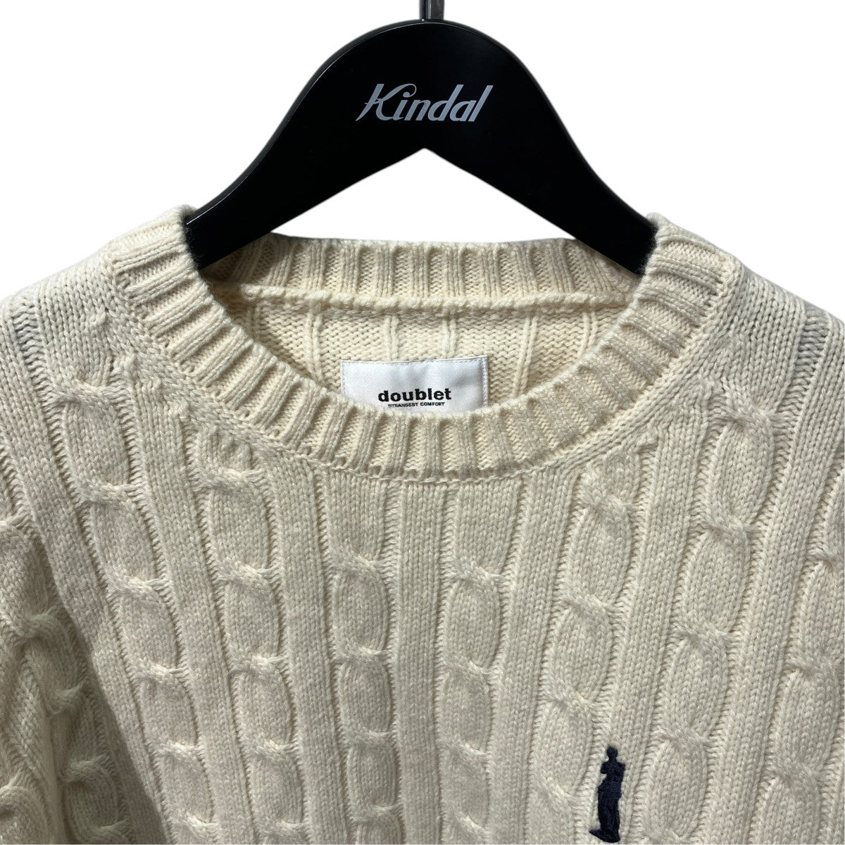 doublet BURNIG EMBROIDERY KNIT PULLOVERショートニット22AW47KN89 古着・中古-3枚目のアイテム画像