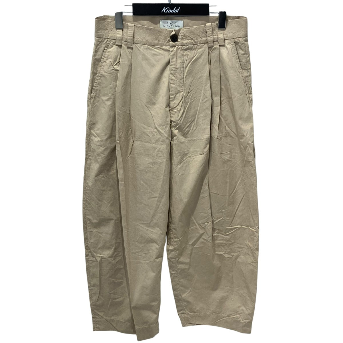 YALE POWER COTTON HAZELNUTダブルプリーツボリュームパンツ51-10-721024