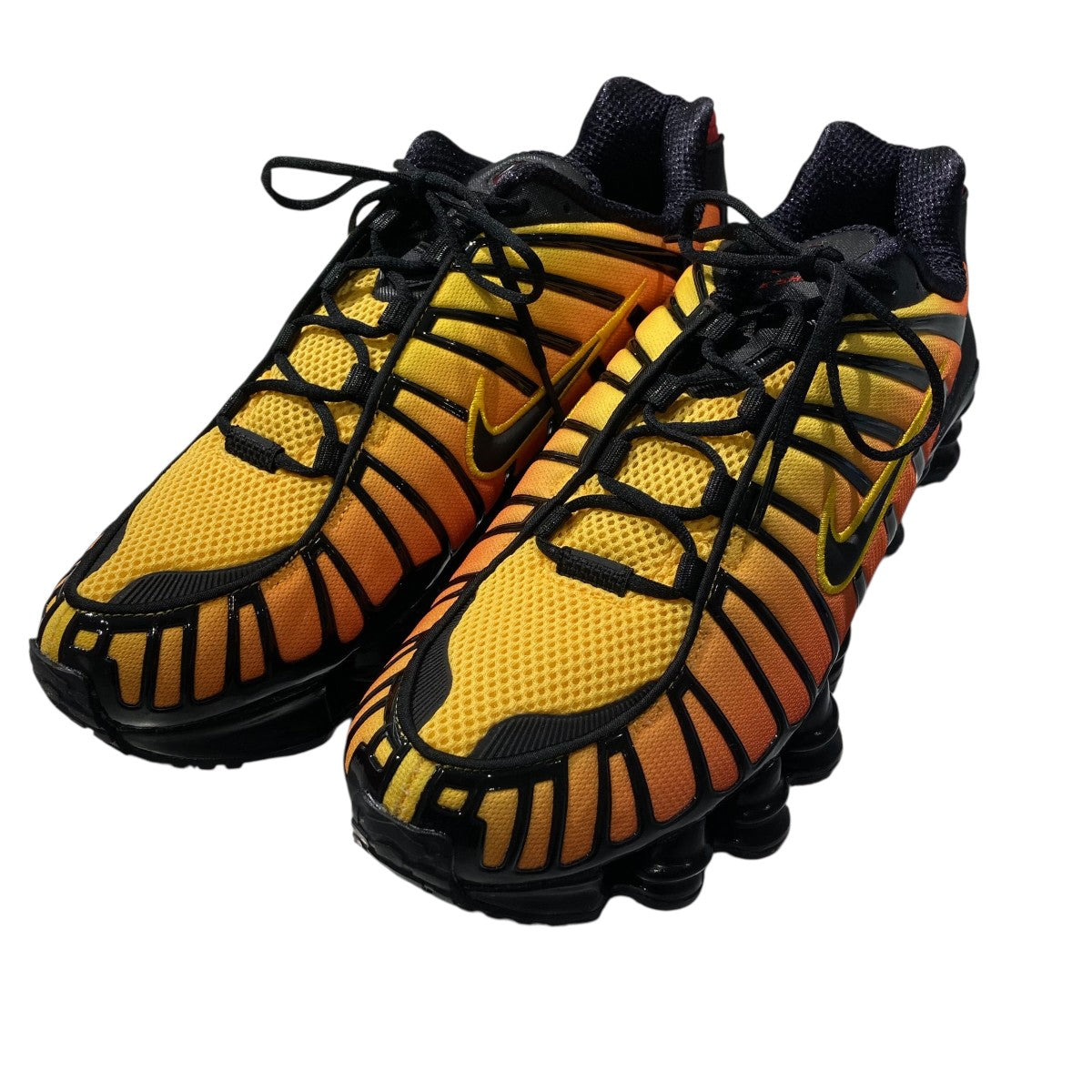 NIKE NIKE SHOX TL BLACK BLACK-AMARILLO-UNIVERSITY REDローカットスニーカーAV3595-004 古着・中古-1枚目のアイテム画像