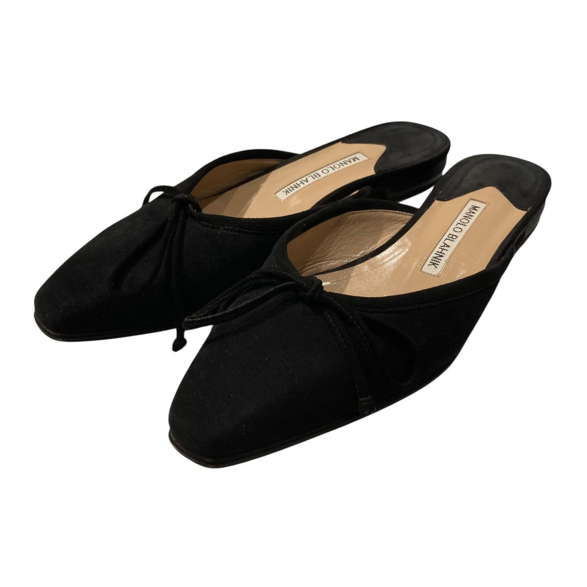 Manolo Blahnik BALLERIMUスウェードミュール 古着・中古-1枚目のアイテム画像