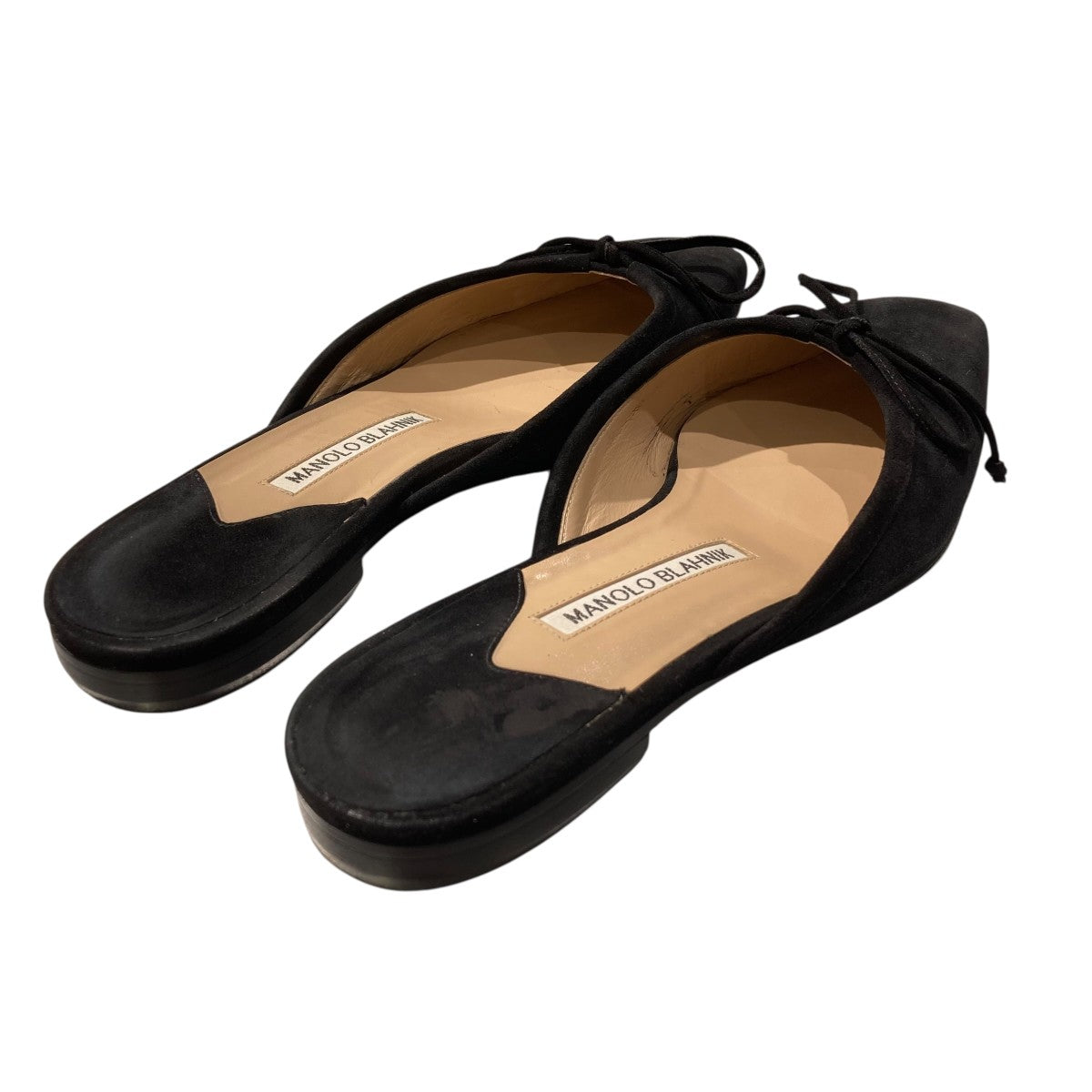 Manolo Blahnik BALLERIMUスウェードミュール 古着・中古-2枚目のアイテム画像