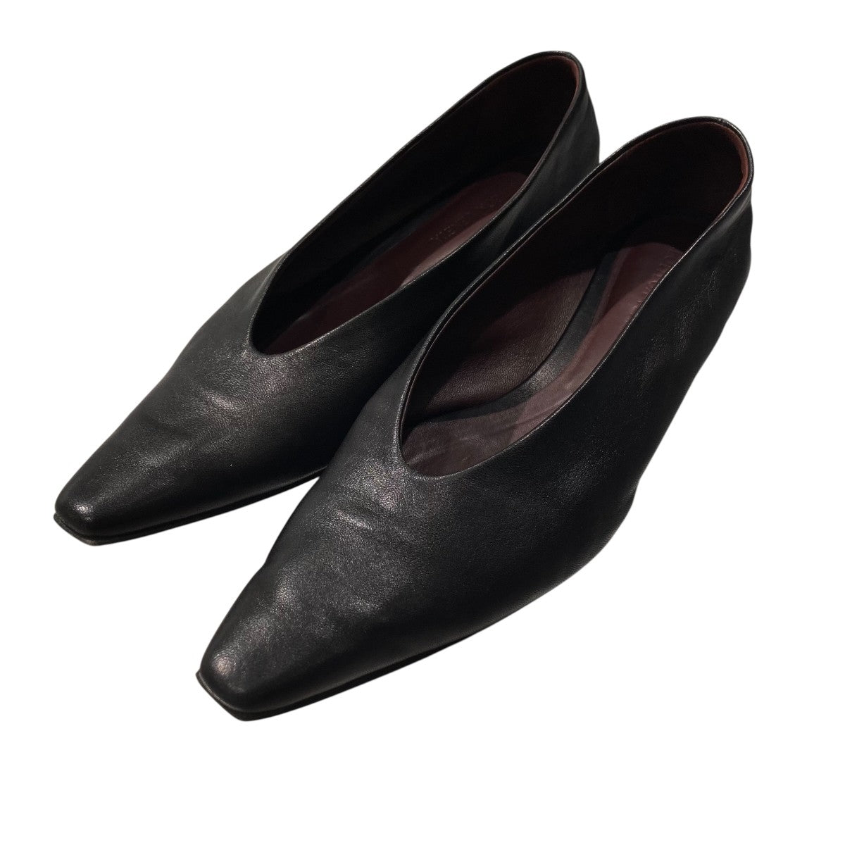 BOTTEGA VENETA アーモンド スクエアトゥ フラットパンプス608872 古着・中古-1枚目のアイテム画像