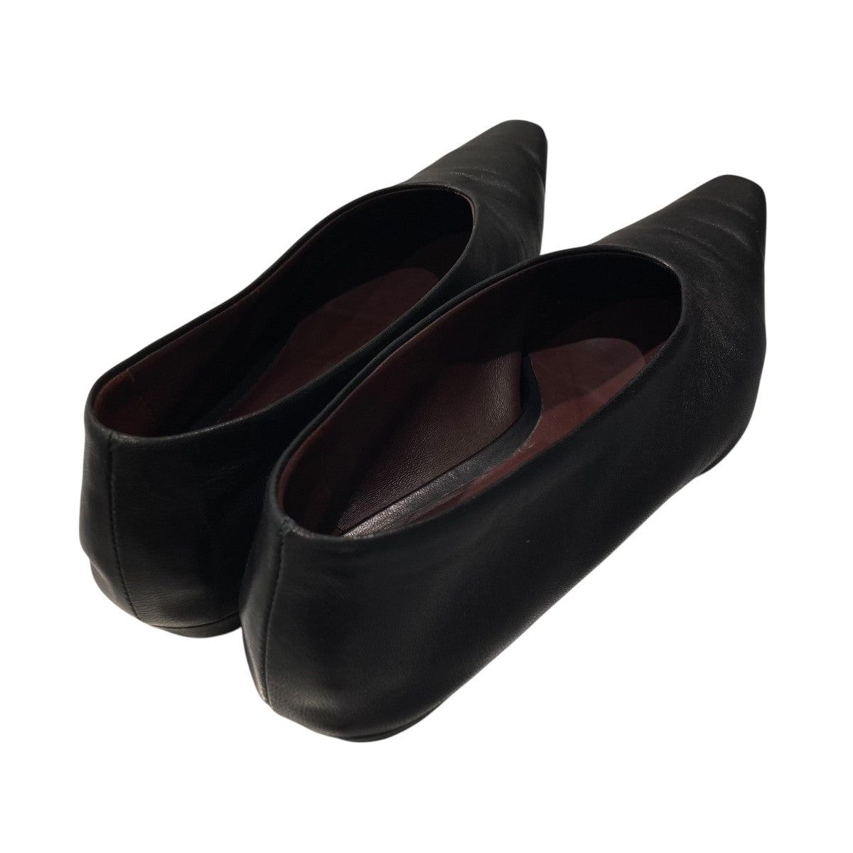 BOTTEGA VENETA アーモンド スクエアトゥ フラットパンプス608872 古着・中古-2枚目のアイテム画像