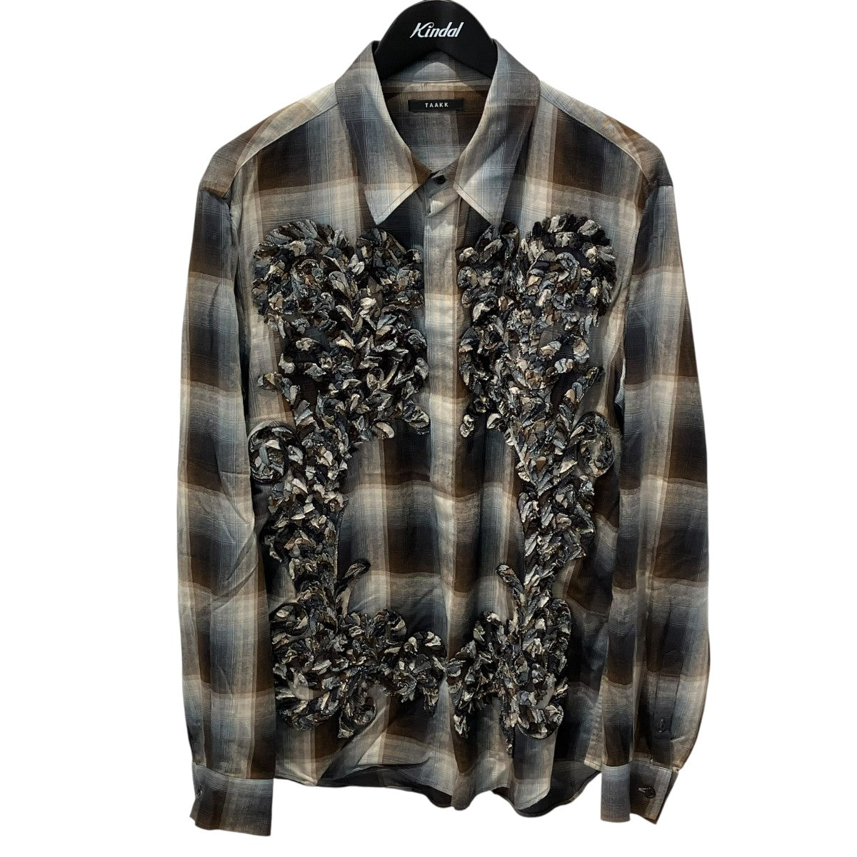 25AWCHECK EMBROIDERY SHIRTSチェック長袖シャツTA25AW-SH020