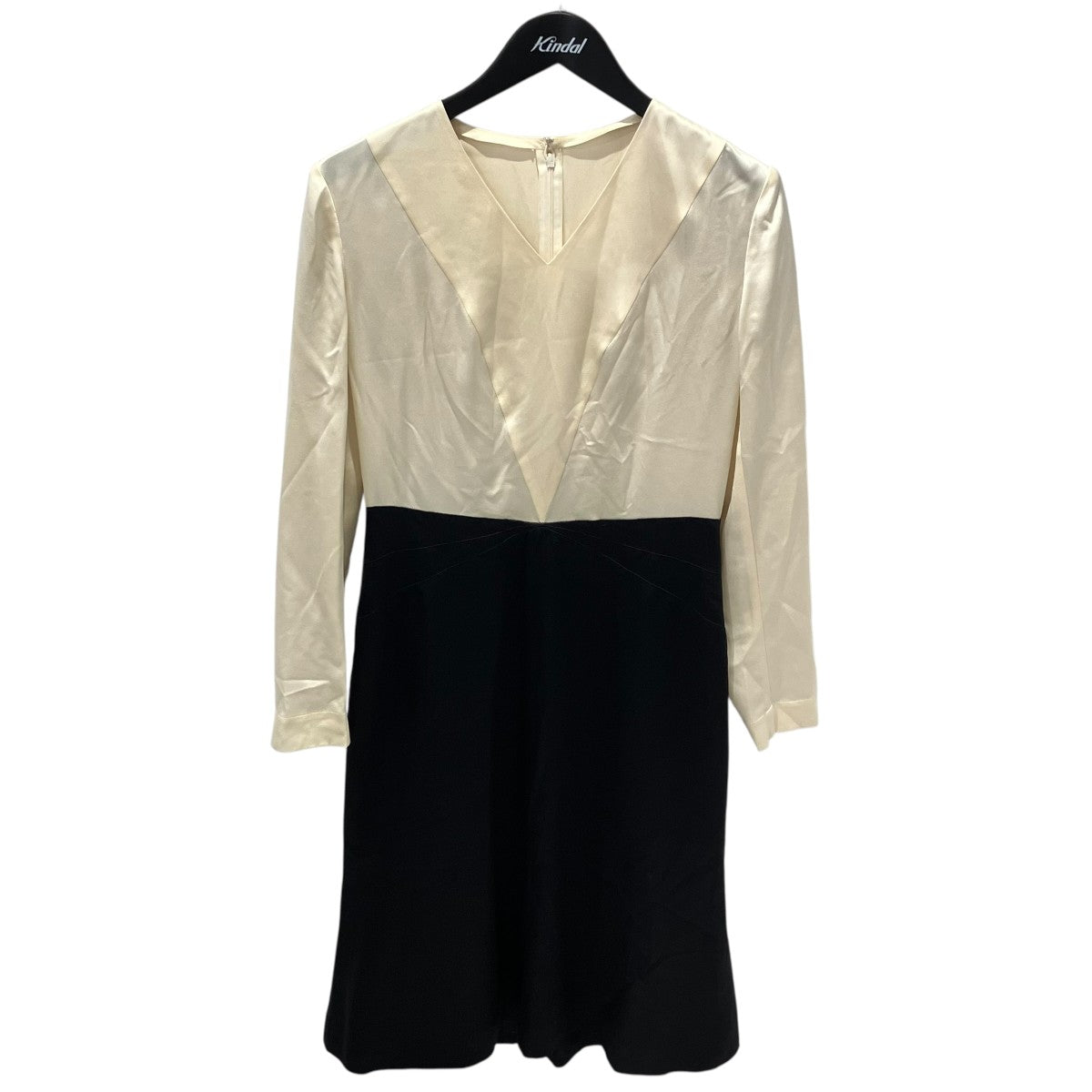 98sVINTAGE COCO BUTTON V NECK SILK DRESSワンピースP11496W02443
