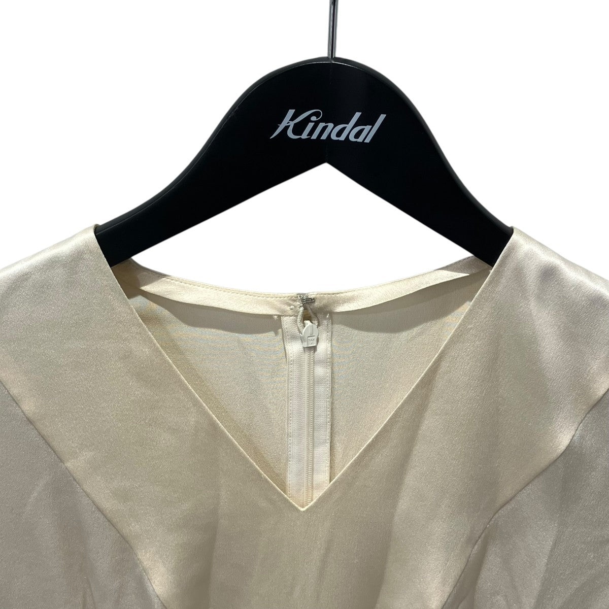 98sVINTAGE COCO BUTTON V NECK SILK DRESSワンピースP11496W02443