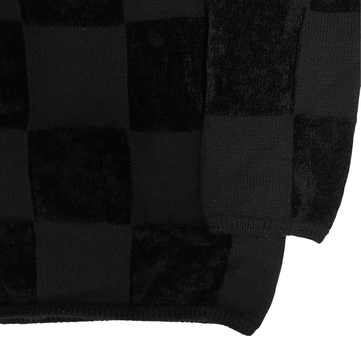 19AWCHECKERED PATTERN INTARSIA KNITブロックチェック柄 ニットPD-N015