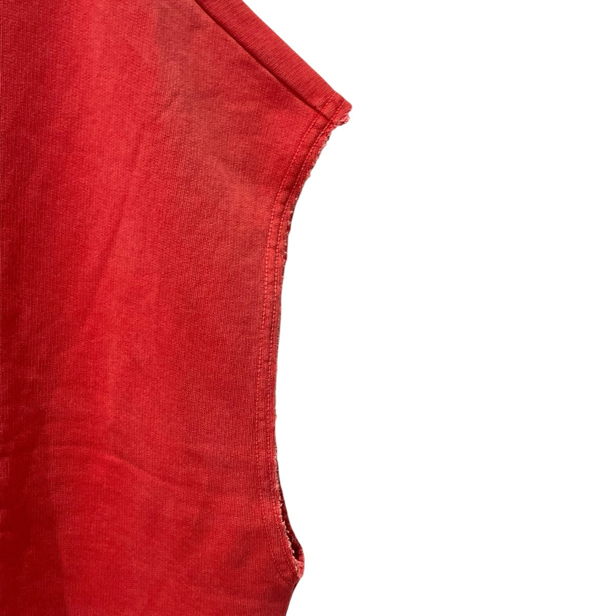 SLEEVELESS SWEATER SWEAT RED OLD DYEスウェットベスト