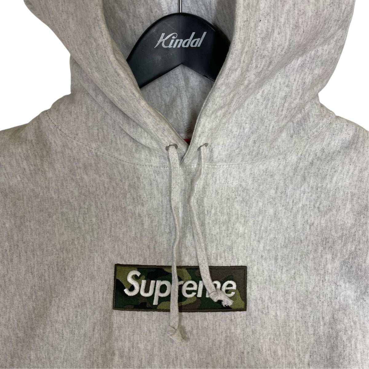 23AWBox Logo Hooded Sweatshirt カモ柄ボックスロゴワッペン コットン プルオーバー フーディー