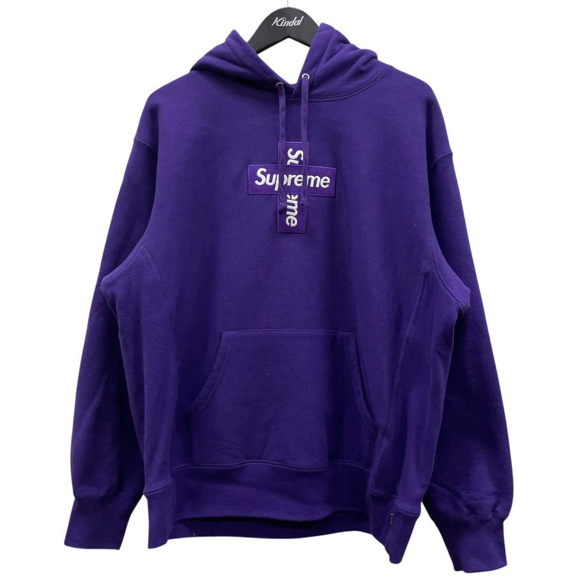 Cross Box Logo Hooded Sweatshirtボックスロゴワッペン コットン プルオーバー フーディー
