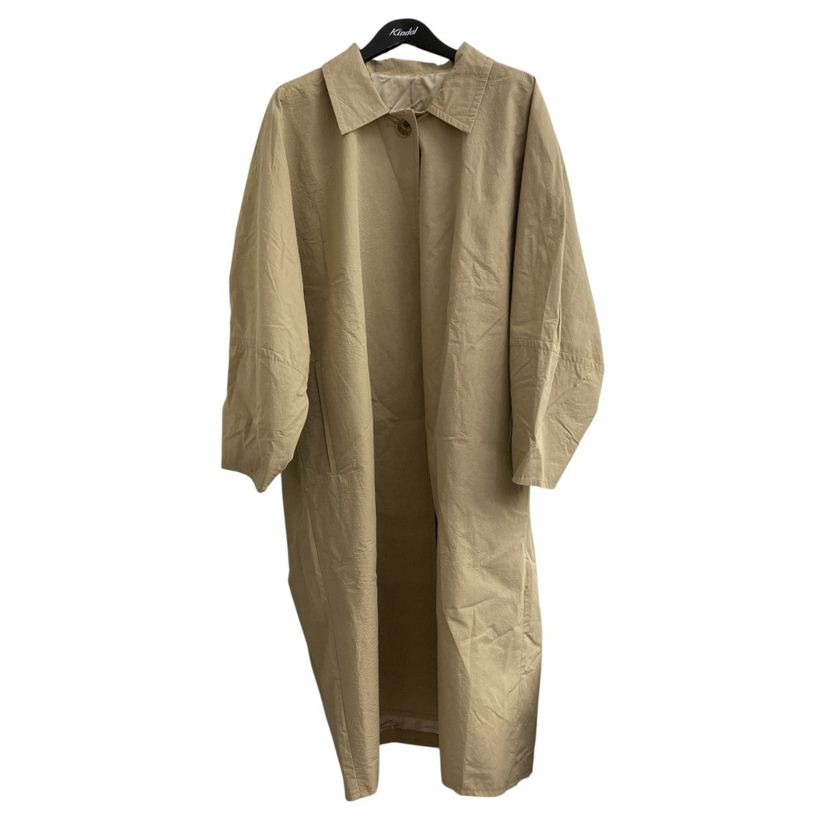 COTTON BLEND ROUNDED COTTON POLYMIDE COATステンカラーコート223-105-218