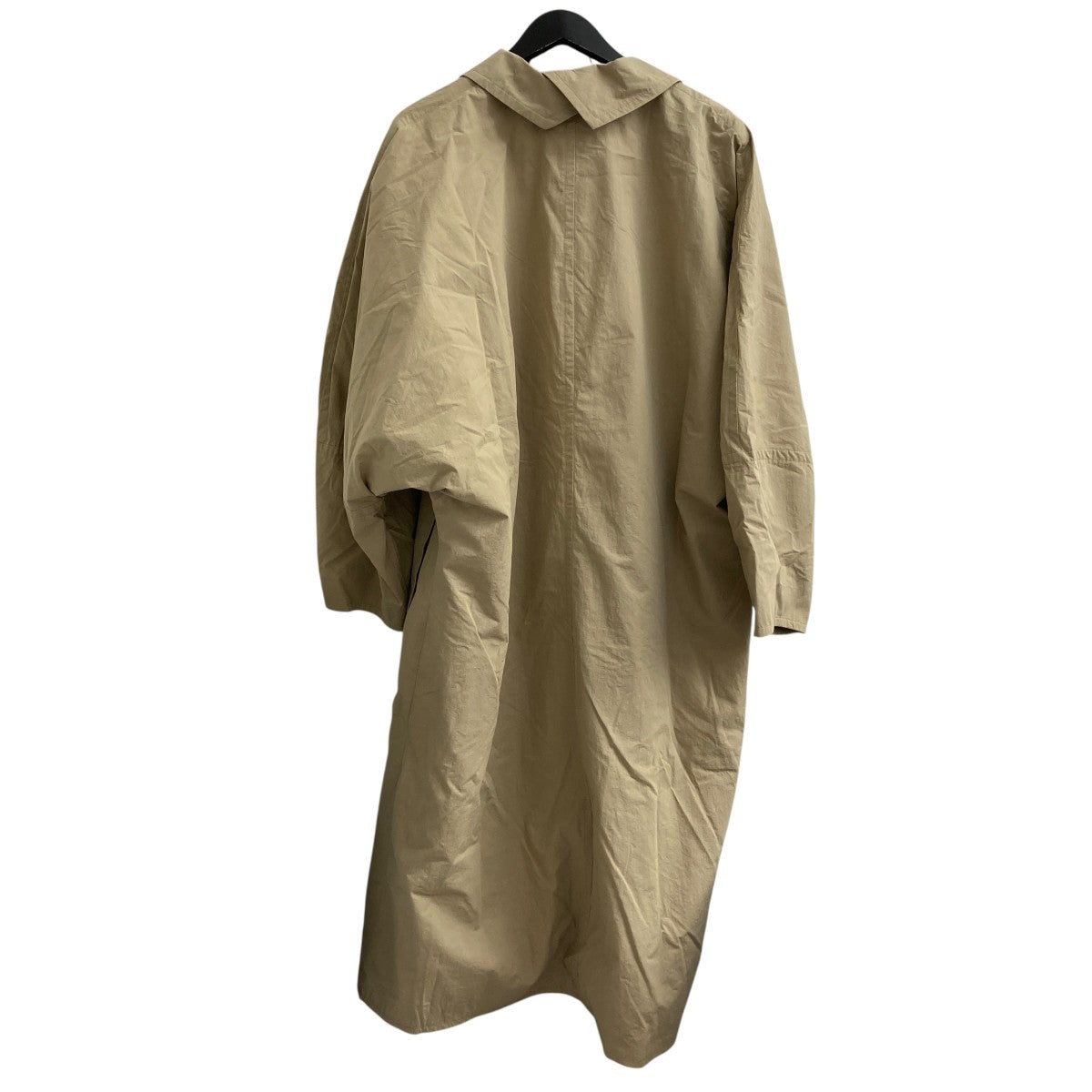 COTTON BLEND ROUNDED COTTON POLYMIDE COATステンカラーコート223-105-218