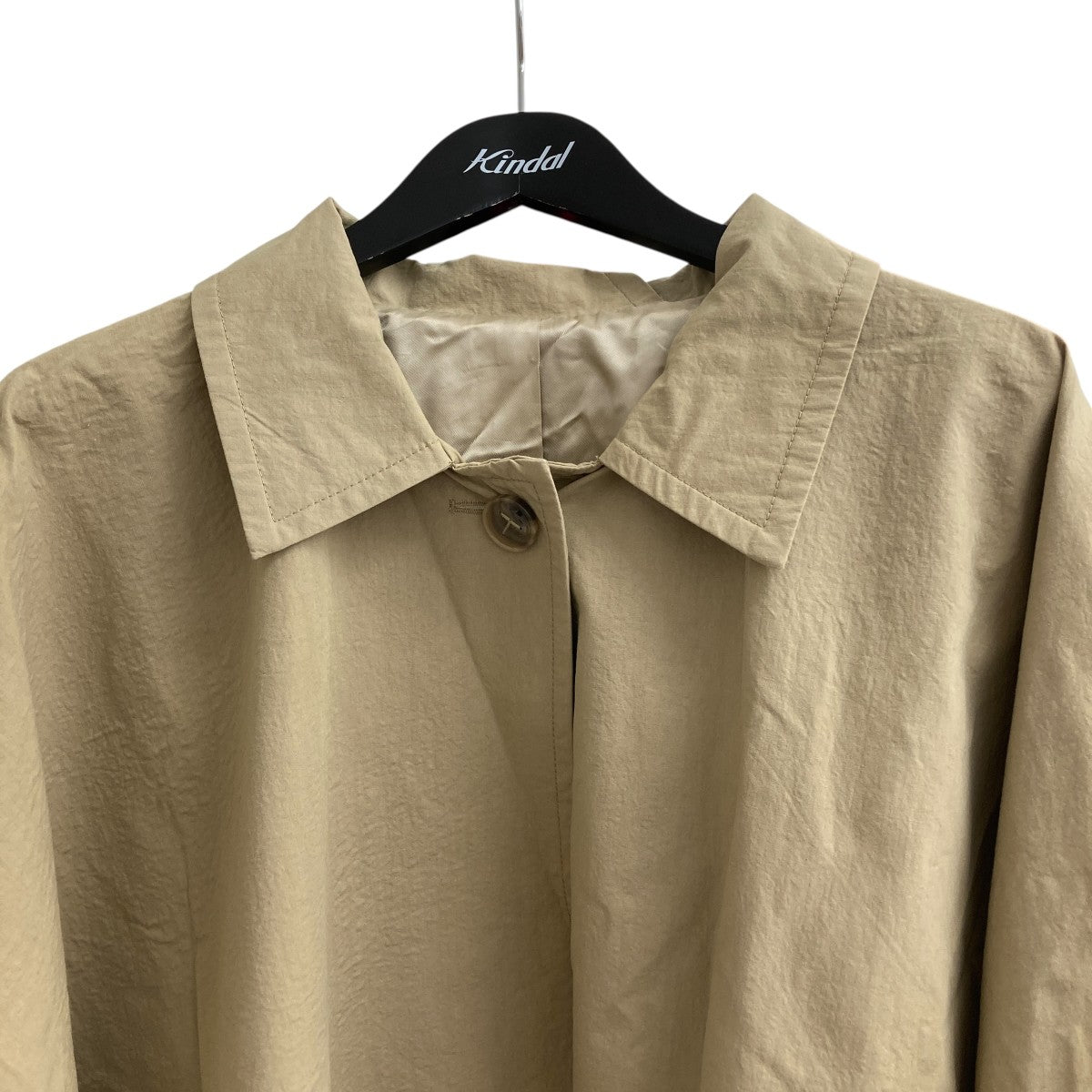 COTTON BLEND ROUNDED COTTON POLYMIDE COATステンカラーコート223-105-218