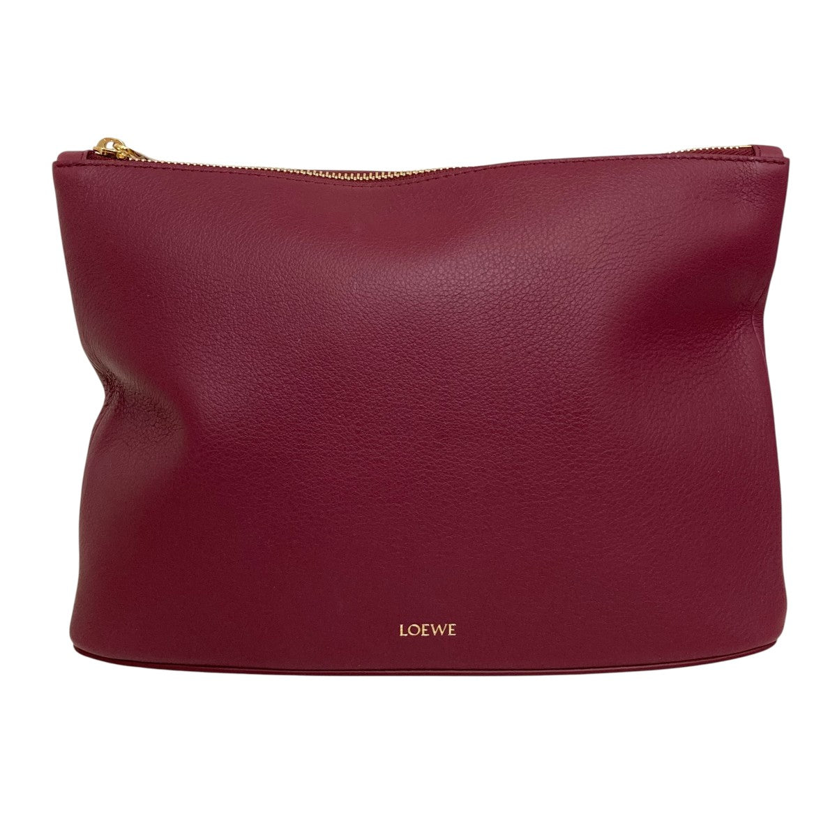 OBLONG POUCH PLAI CRIMSONクラッチバッグ