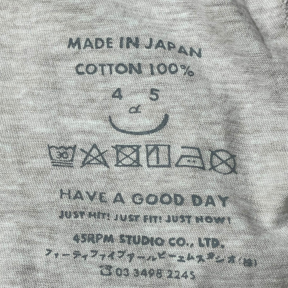 45R(フォーティファイブアール) ピースバードプリント 908 45星Tシャツ