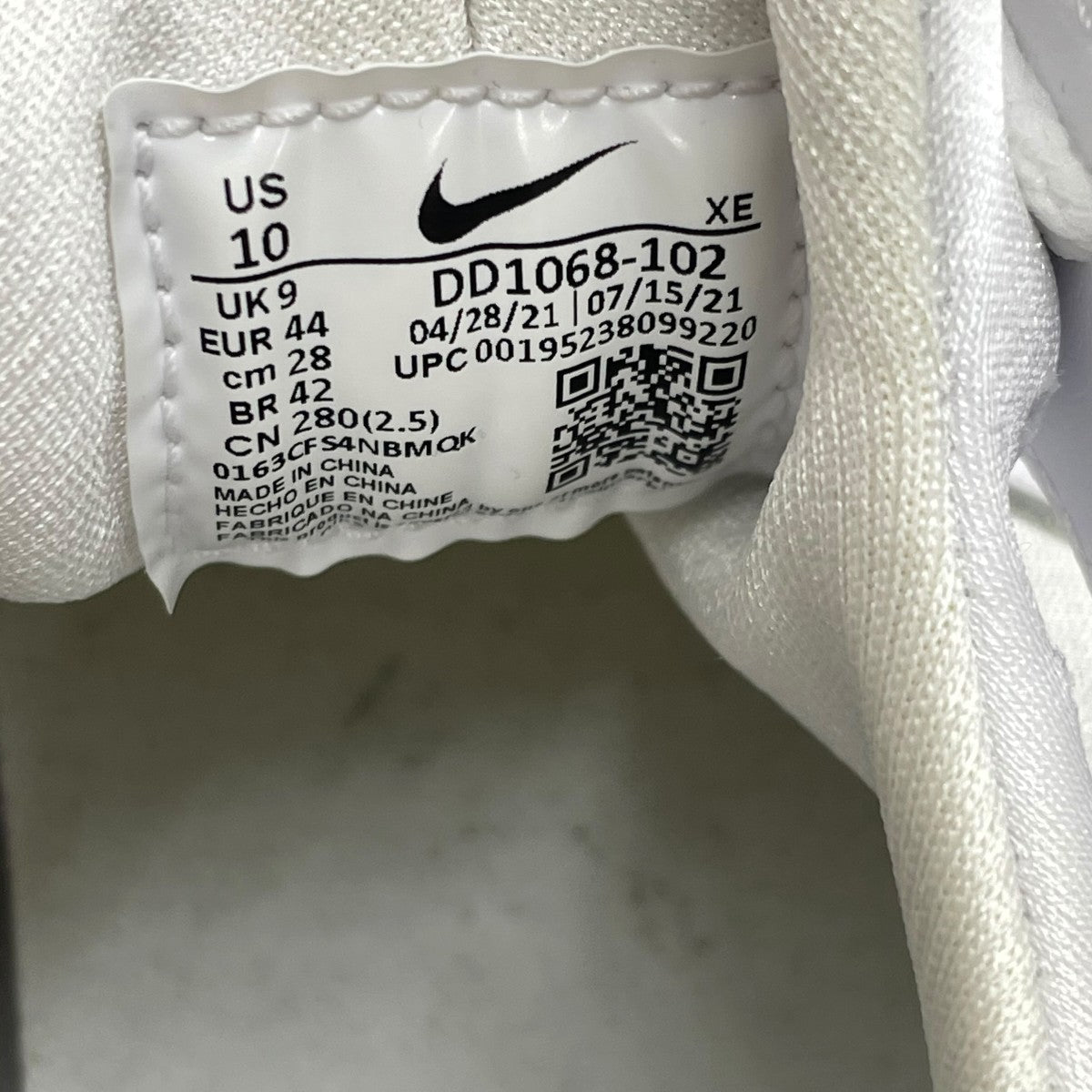 AIR HUARACHE WHITE PURE PLATINUMスニーカーDD1068-102