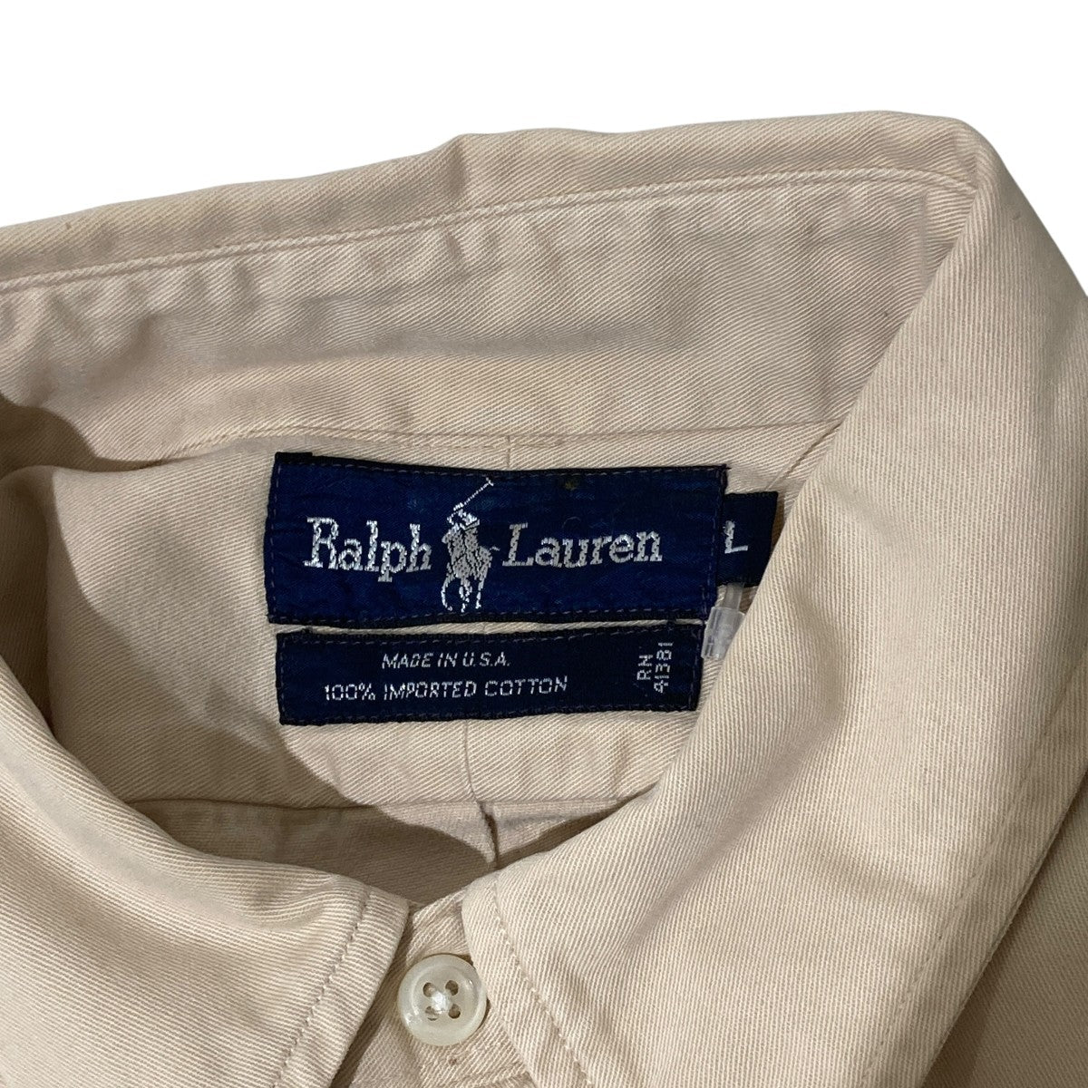 RALPH LAUREN USA製ボタンダウンシャツ 古着・中古-5枚目のアイテム画像