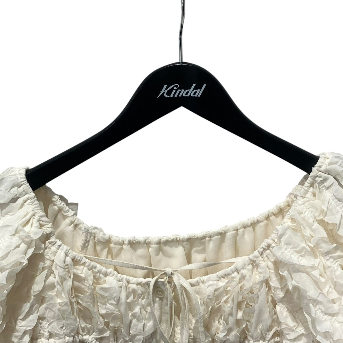 W FACE TOPSTITCHED FRILL TOPS半袖ブラウス10122-1453