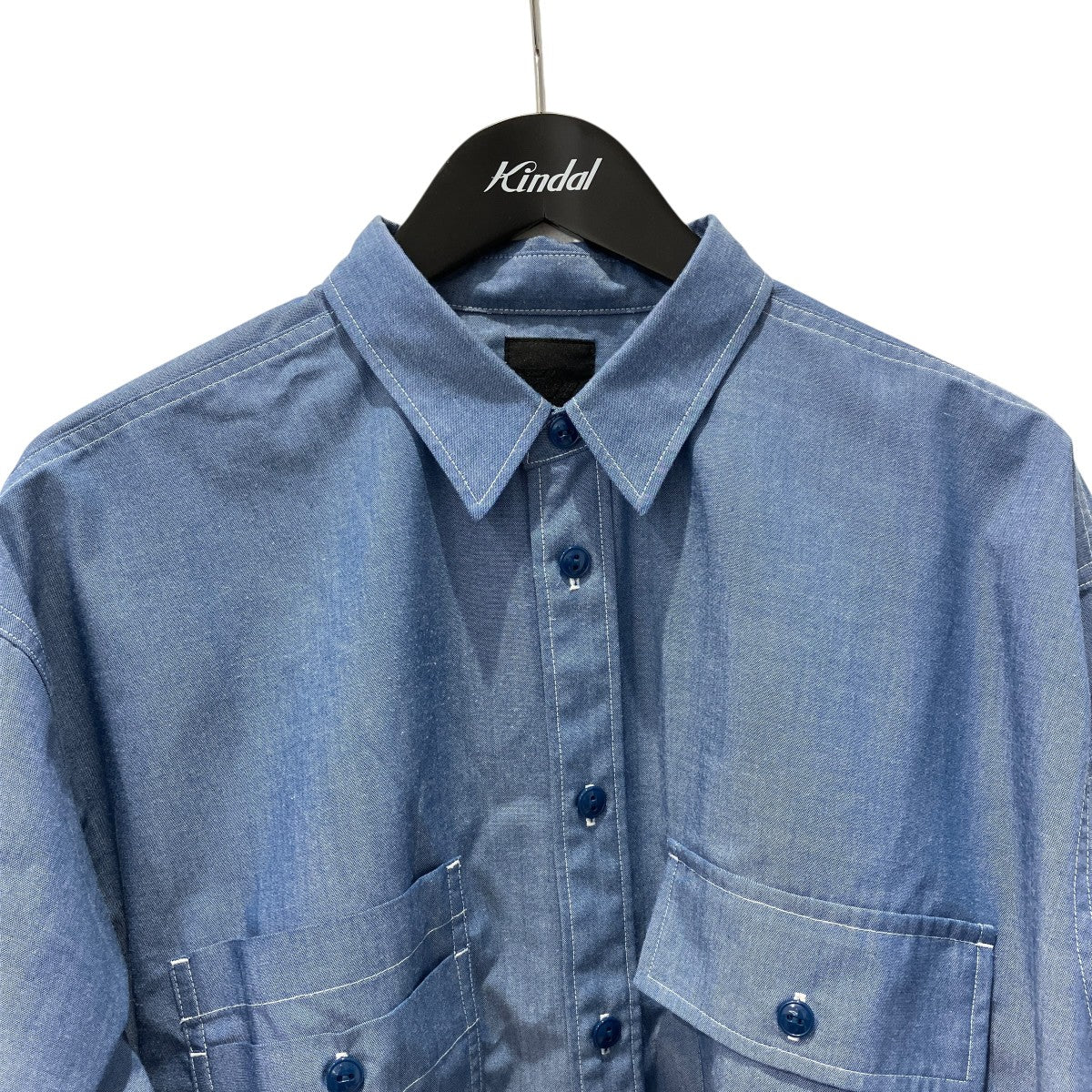 26SSTECH MULTI POCKET CHAMBRAY SHIRT L SシャンブレーシャツBE-84026