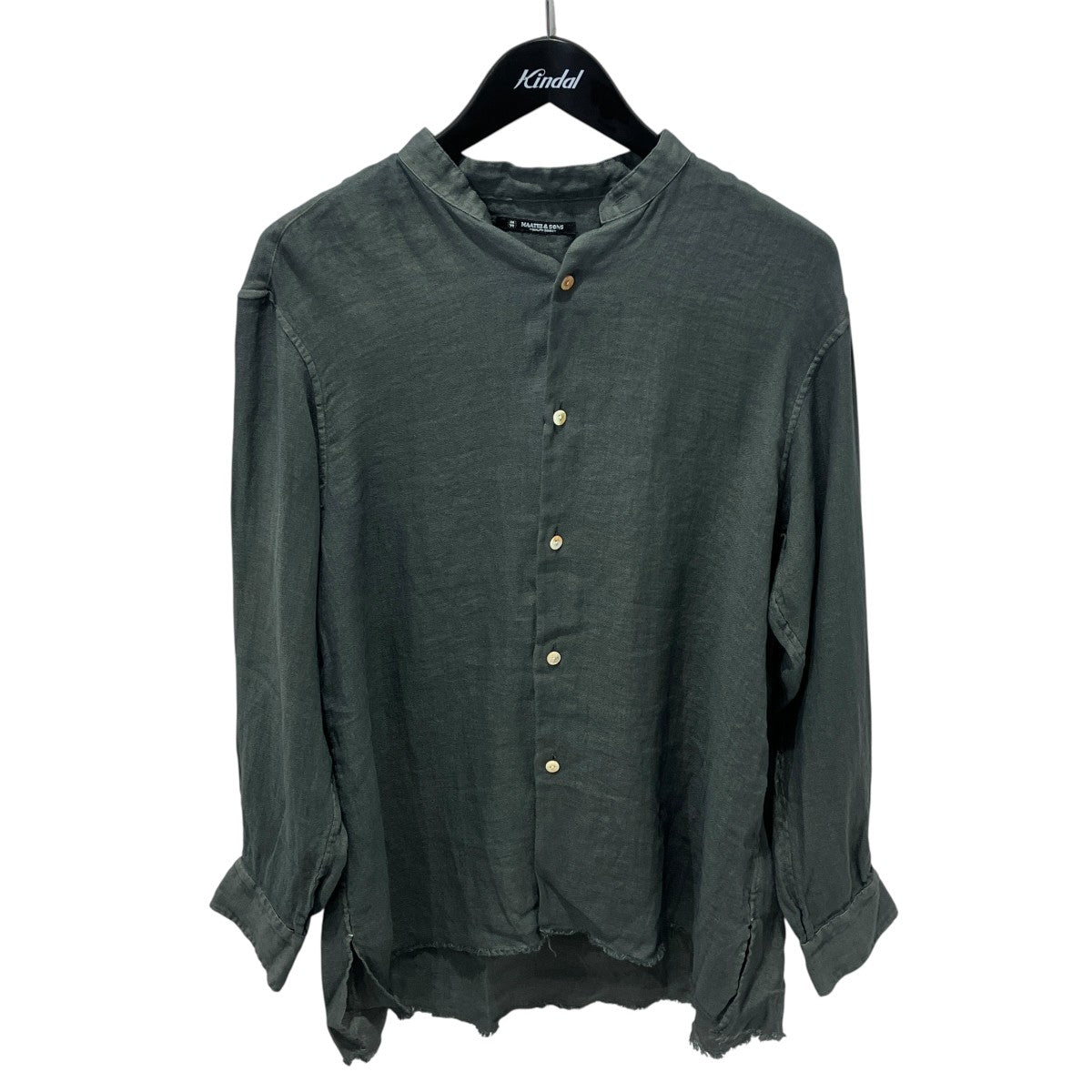 26SSフリンジSHIRTS ドゥルンの緯糸アムンゼンバンドカラーシャツMT6103-0610B