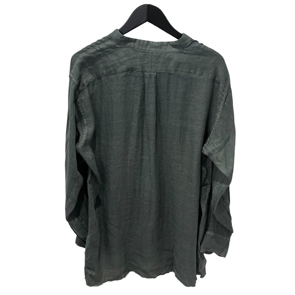 26SSフリンジSHIRTS ドゥルンの緯糸アムンゼンバンドカラーシャツMT6103-0610B