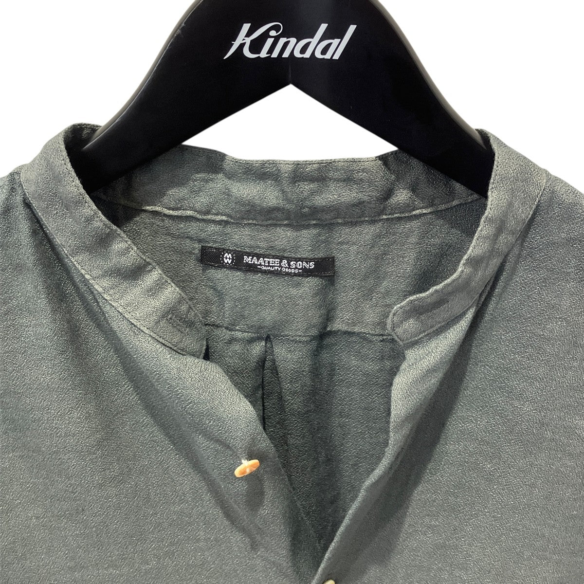 26SSフリンジSHIRTS ドゥルンの緯糸アムンゼンバンドカラーシャツMT6103-0610B