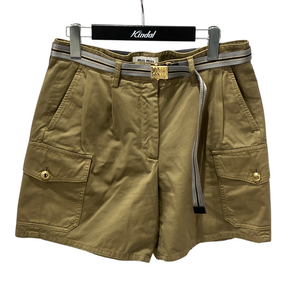 MIU MIU(ミュウミュウ) 25SSGarment-Dyed Cotton Satin Shortsハーフ
