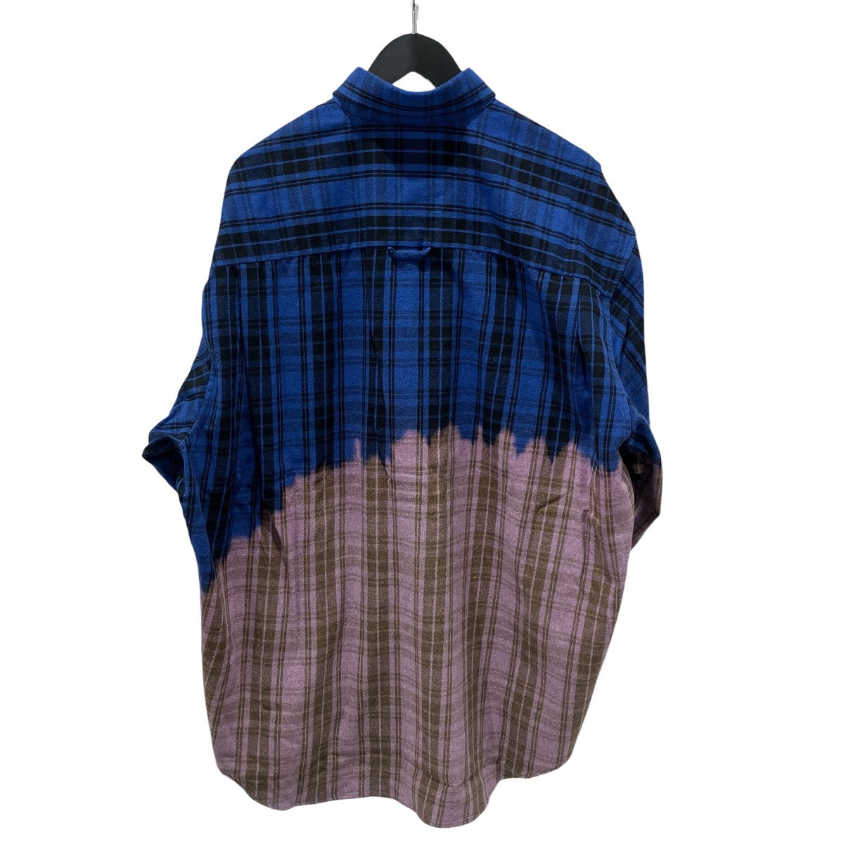 VETEMENTS(ヴェトモン) BLEACHED FLANNEL SHIRTチェック長袖シャツ