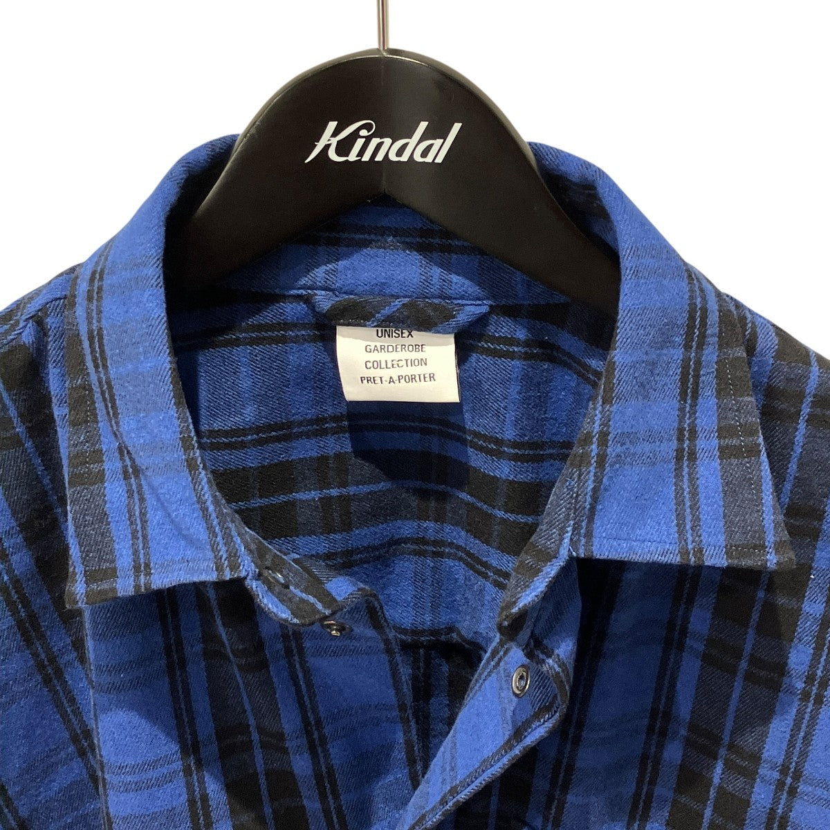 BLEACHED FLANNEL SHIRTチェック長袖シャツUE63SH180N
