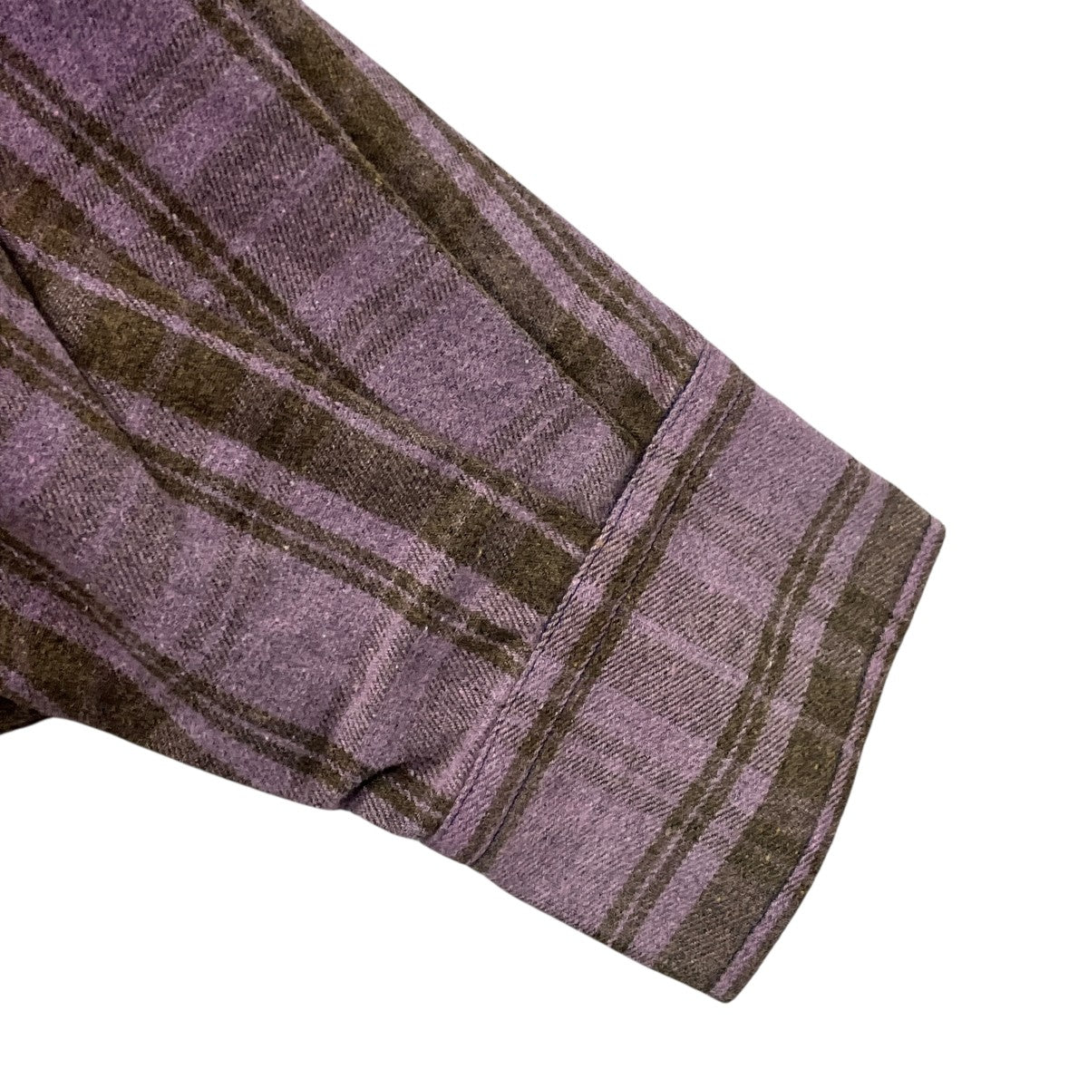 BLEACHED FLANNEL SHIRTチェック長袖シャツUE63SH180N