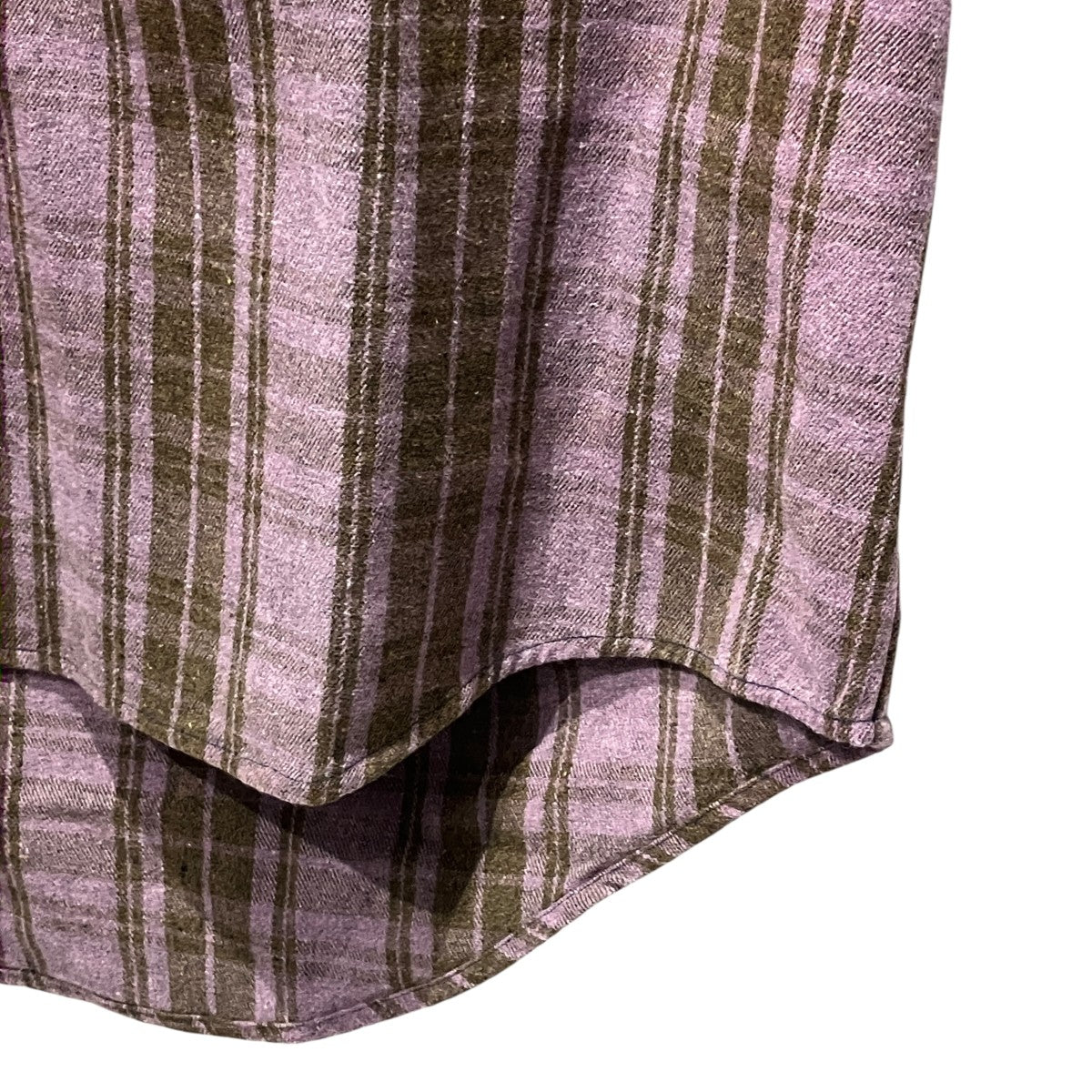 BLEACHED FLANNEL SHIRTチェック長袖シャツUE63SH180N