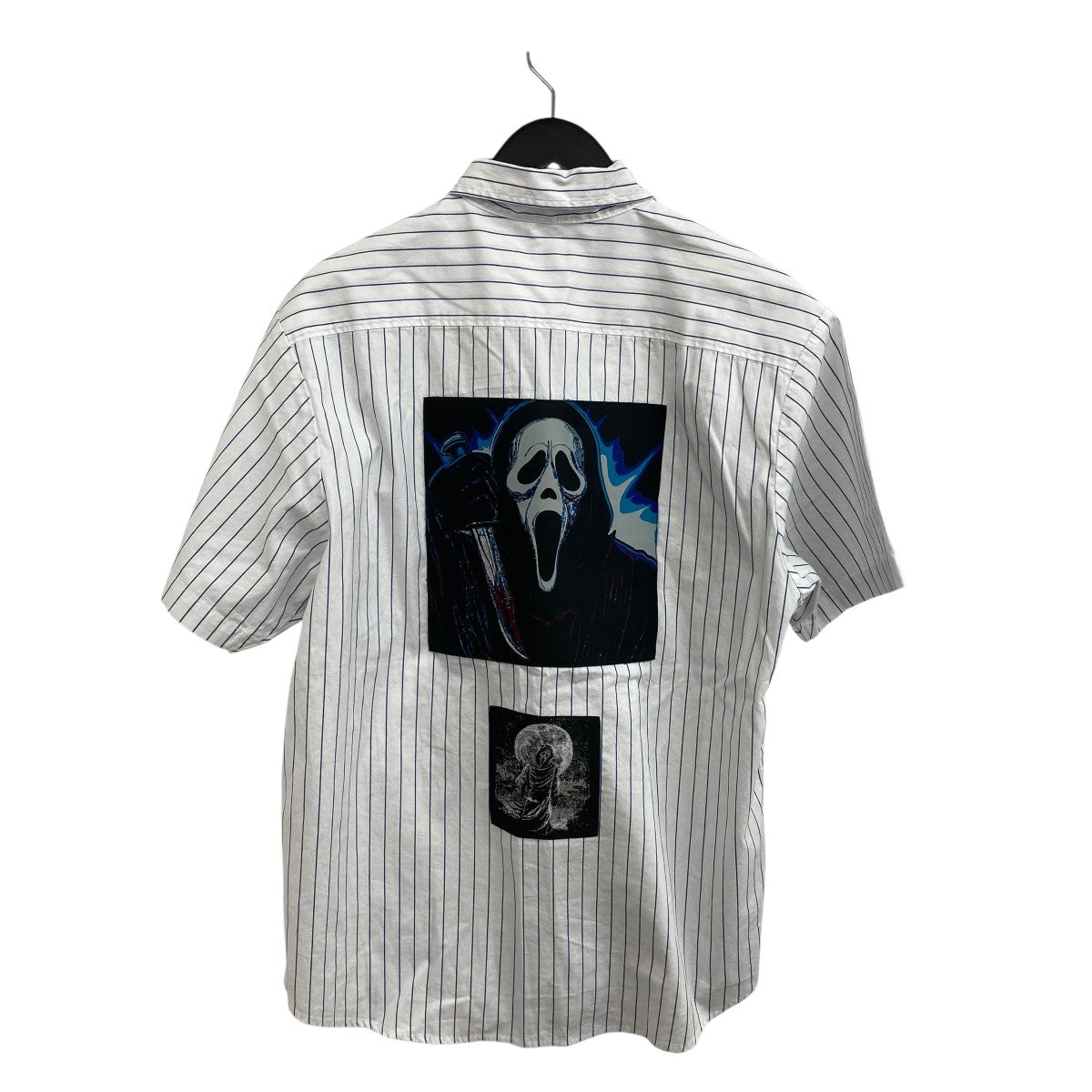 26SSGhost face S S Work Shirtストライプ半袖シャツ