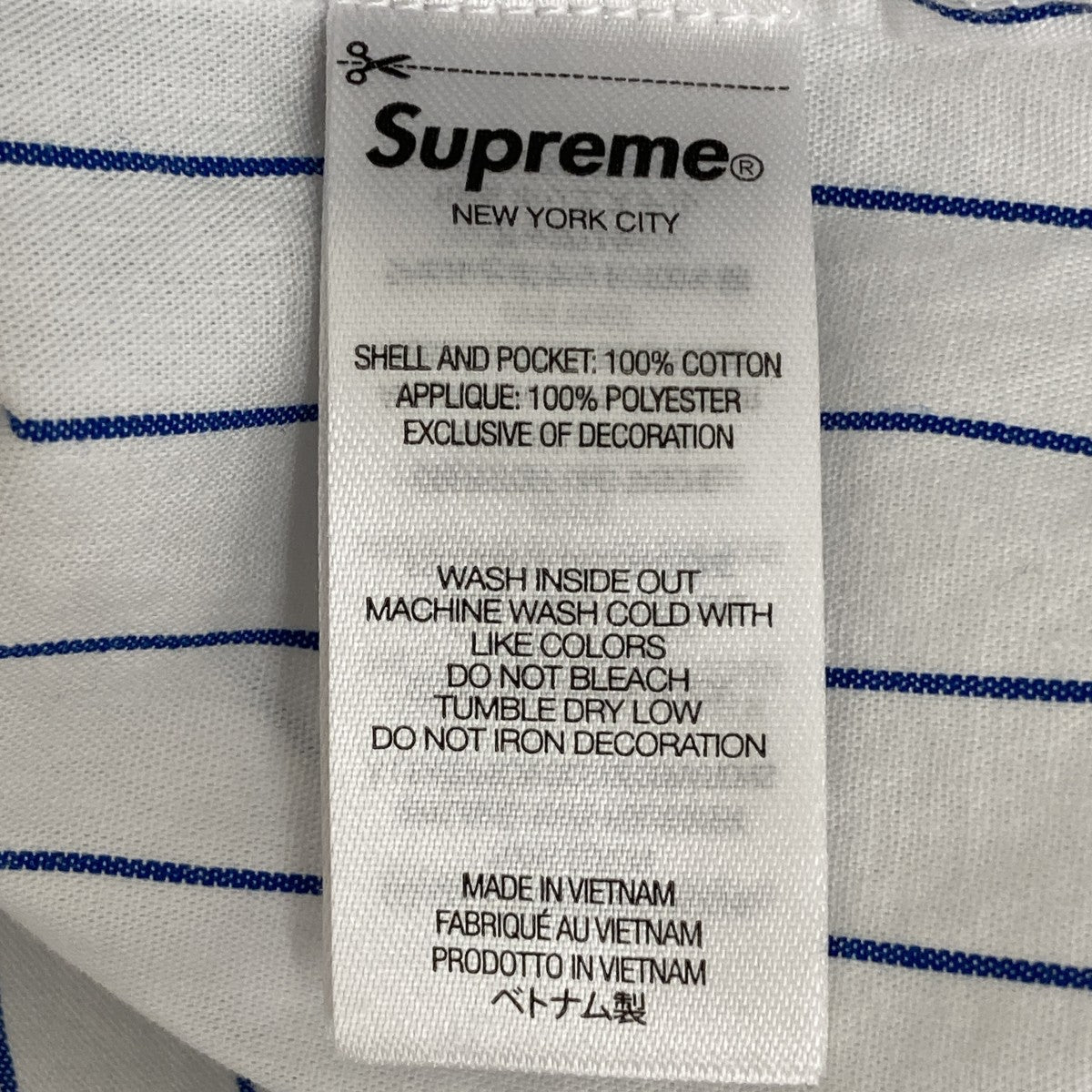 26SSGhost face S S Work Shirtストライプ半袖シャツ