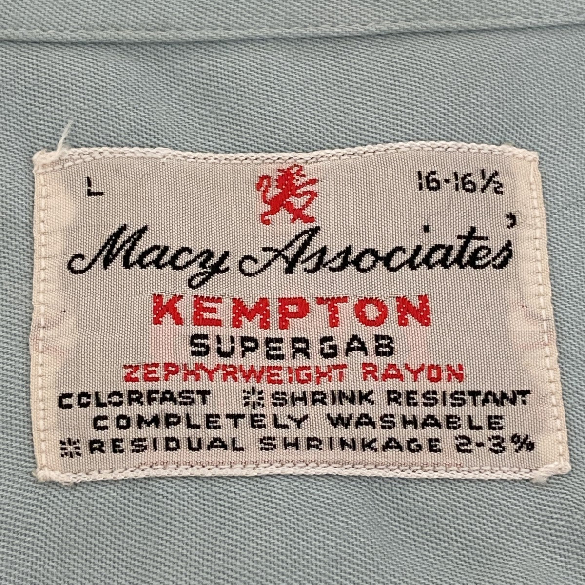 50sMACY ASSOCIATESレーヨンギャバオープンカラーシャツ