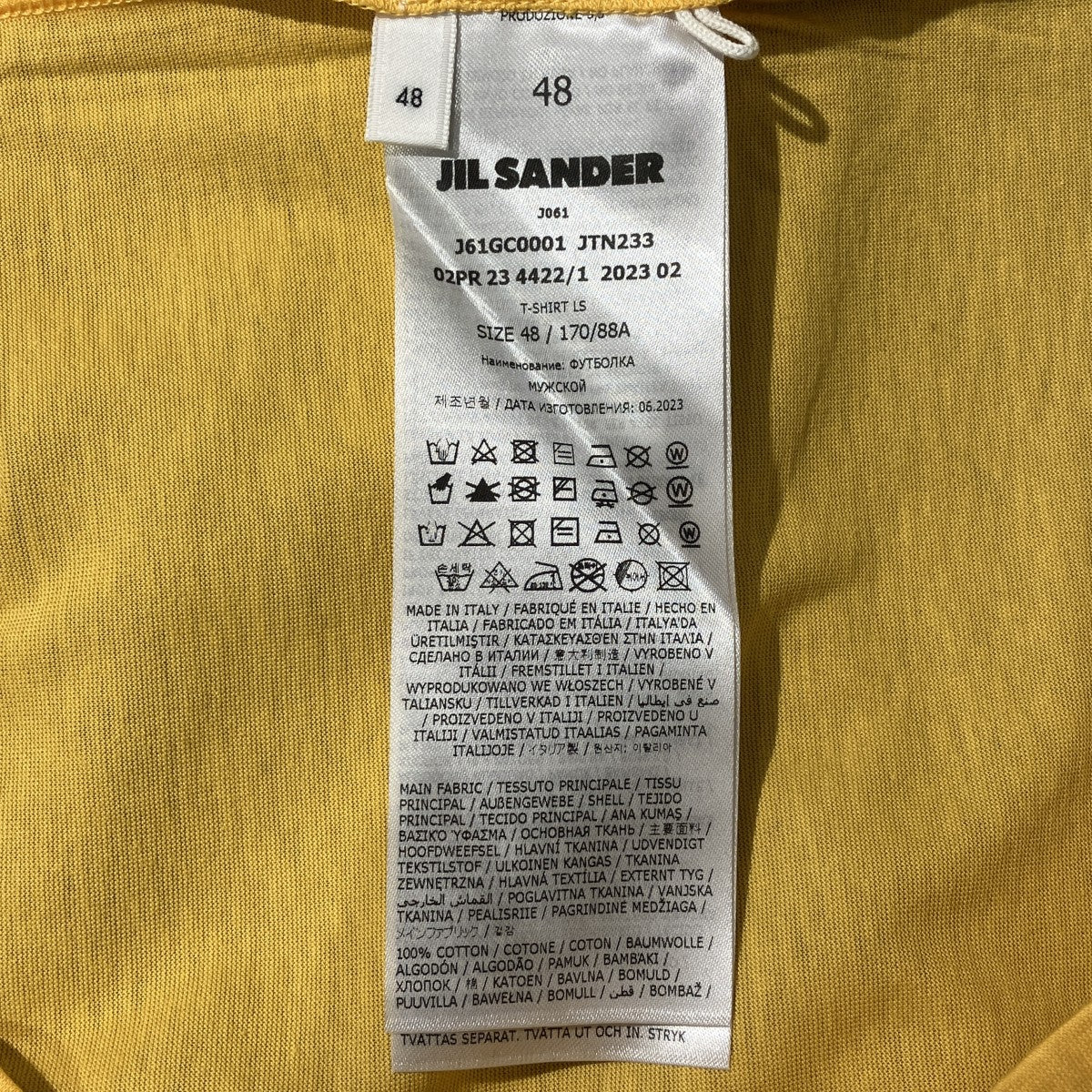 JIL SANDER 23AWBackPrint Layered L／S Tee長袖TシャツJ61GC0001 古着・中古-6枚目のアイテム画像