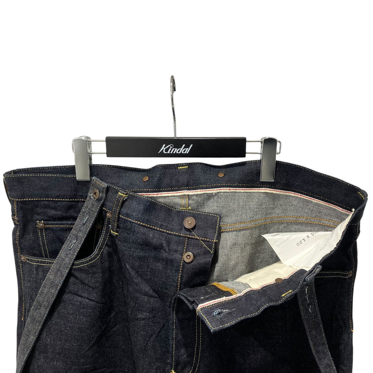 サスペンダー付 Social sculpture denimデニムパンツ0121105005007